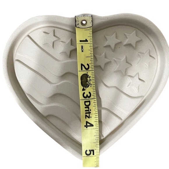 Vintage Pampered Chef Patriotic Heart Cookie Mold Final Edition 2934 Baking NEW - Picture 7 of 7